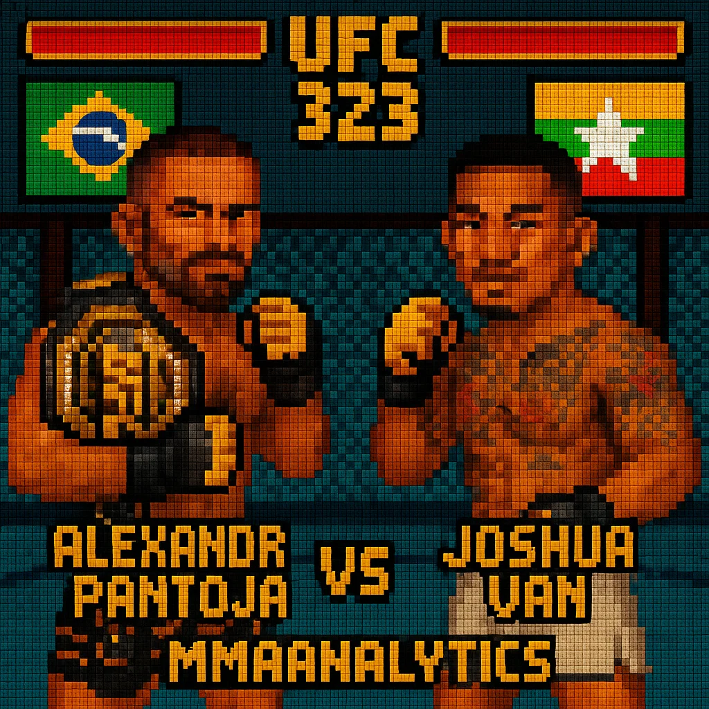 Joshua Van and Alexandre Pantoja during their UFC 323 title fight